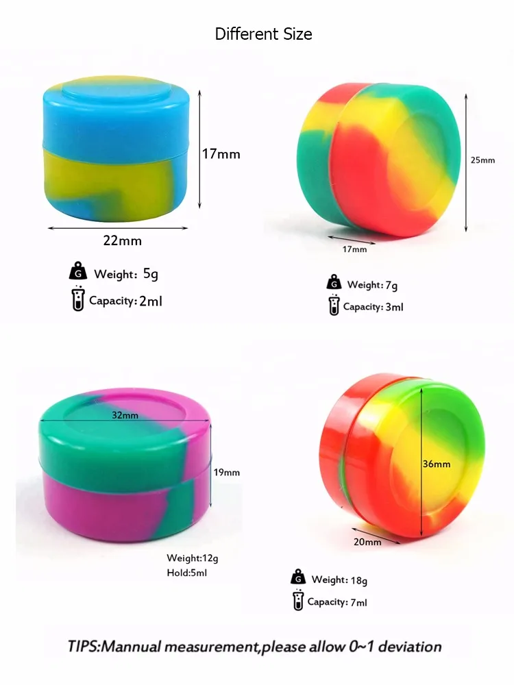 22ml Silicone Round Wax Jar