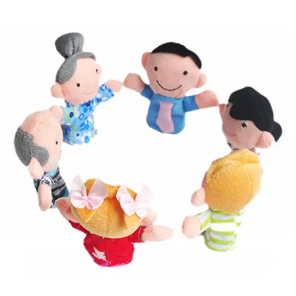 6Pcs Family Finger Puppets Cloth Doll Baby Educational Hand Toy Story Kid Hot