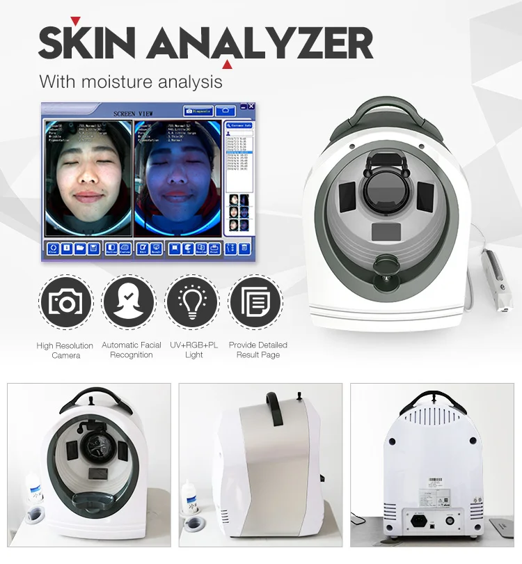High Quality Portable Skin Analyzer For Beauty Salon / Facial Skin Analyzer
