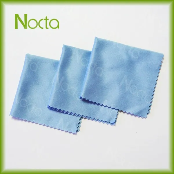 Blue microfiber lens cleaning cloth