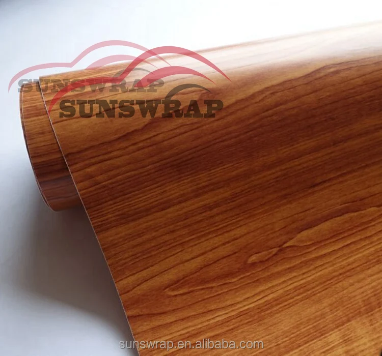 Wood Grain Film Vinyl Sheet Roll Wrap For Home Office Furniture Adhesive Air Release Product On Alibaba Wood Grain Film Vinyl Sheet Roll Wrap