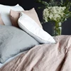 LZ pink white grey color 100% flax linen luxury duvet cover bedding sets