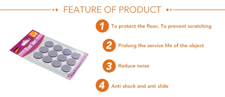 4-Pack Chair/Table/Desk Leg Slides – Fits 1/2 ID, 5/8 Max OD Tubing – Floor Glides