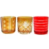 wholesale 8oz set of 3 customized tall glass candlestick/candle jar and vessel