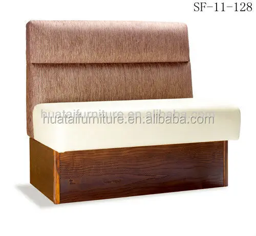 Cuero de lujo moderno cabinas restaurante con mesas para la venta