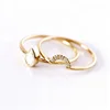 Exquisite stacking silver ring set with zircon LYR0111