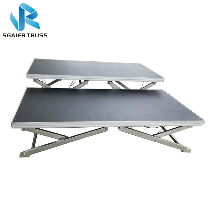 1*2m Aluminum X Folding Concert Scissor Stage for Events