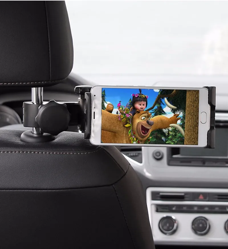 Universal Car Headrest Mount Holder With Silicon Holding Net Compatible