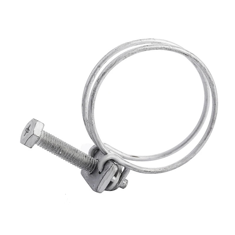 Double Wires Flexible Metal Spring Hose Clamp Manufacturers Adjustable