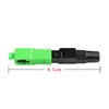 Green cool fast connector with SC/APC port and single model