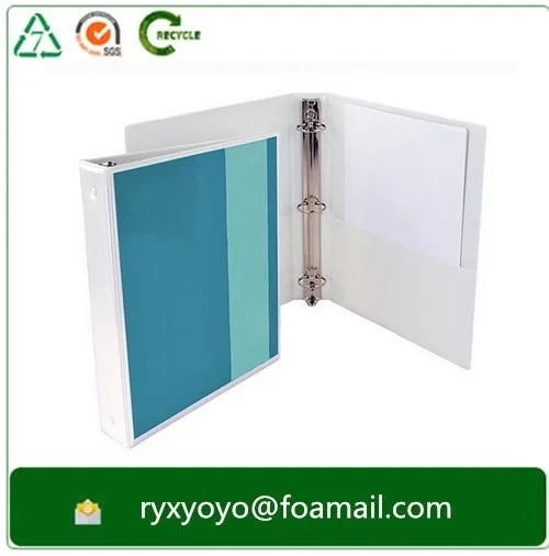 customized pvc and cardboard file folder 2 inches 3 hole ring 2 inches binder