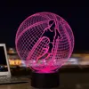 3D LED Illusion Night Light with Fancy Basketball Shape 7 Color Optical Desk Lamp With LED USB Energy Saving for Child Gift