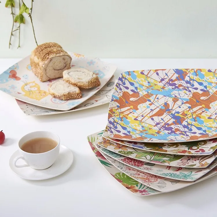 China Supplier Bamboo Kids Portion Dinner Souvenir Plate