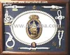 nautical frame with metal navy plaque and knots