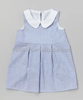 girls blue seersucker dress