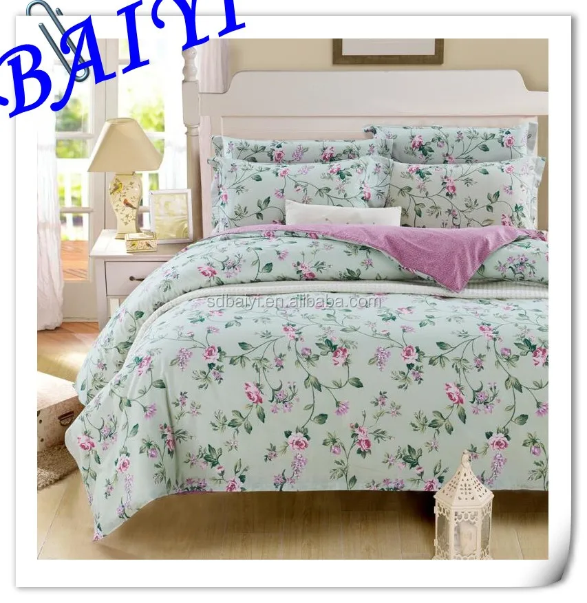 Digital Printed 100 Cotton Bedding Fabric Flower Printed Bedsheets