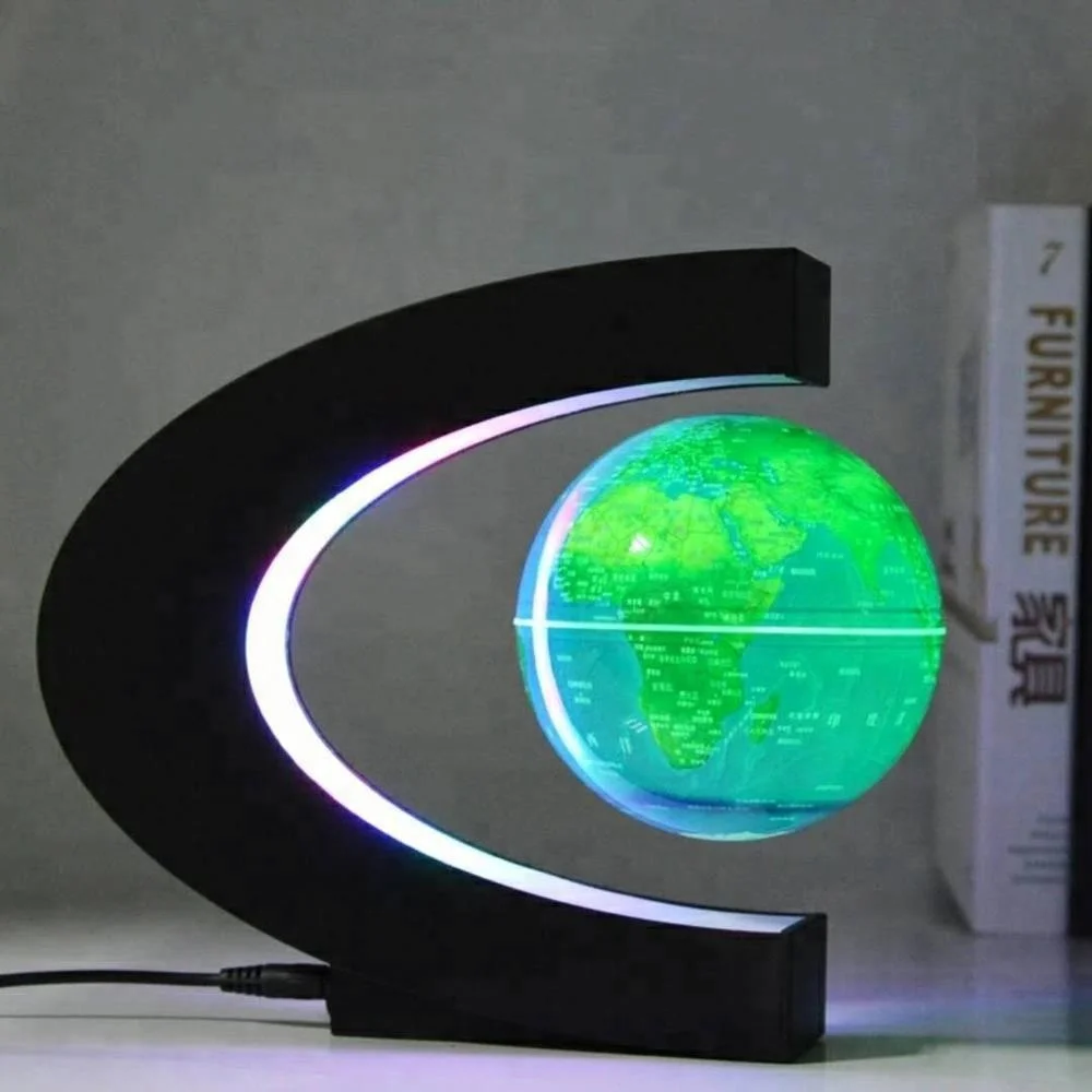 Led Magnetic Floating Levitating Rotating Globe World Globe For ...