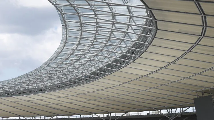 Tensile Membrane Structures,Membrane Roof Structure Accessories Architectural Design For Stadium Canopy 