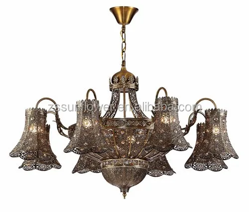 Arabic chandelier light for restaurant decoration large mosque lighting