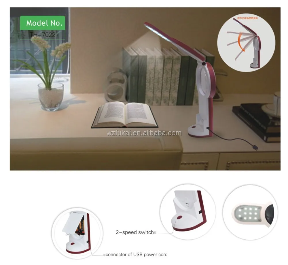 Tm Reading Light TH-7022 High Magnification Reading Light with USB Charging