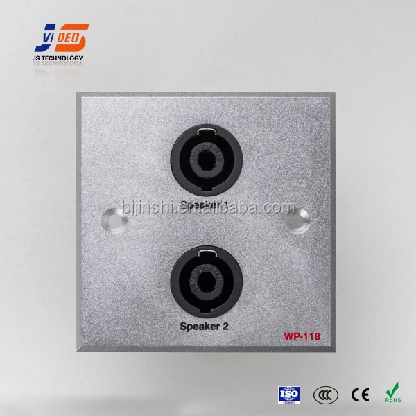Jswp118 Rj45 Xlr*2 Hotel Wall Face Electric Plate In 86*86mm Media Wall Socket Box Buy