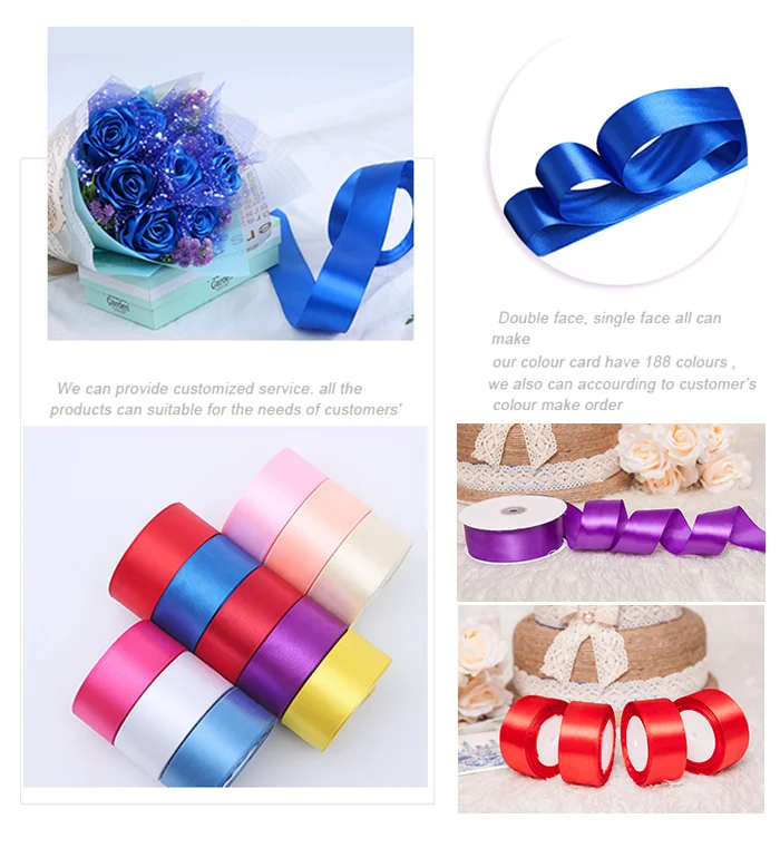 Gift Packing Ribbon 100% Polyester Pre-tied Satin Ribbon Elastic Bow ...