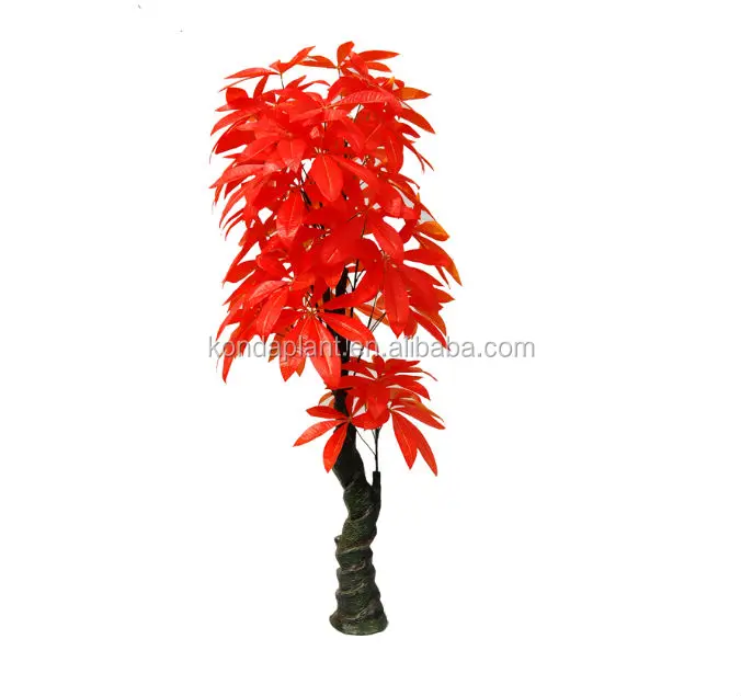 red artificial tree