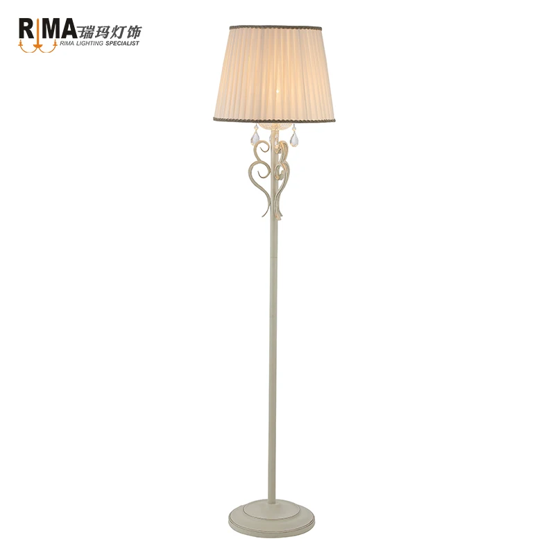 Contemporary China Supplier Fabric lampshade classic antique bronze Luxury Floor Lamp