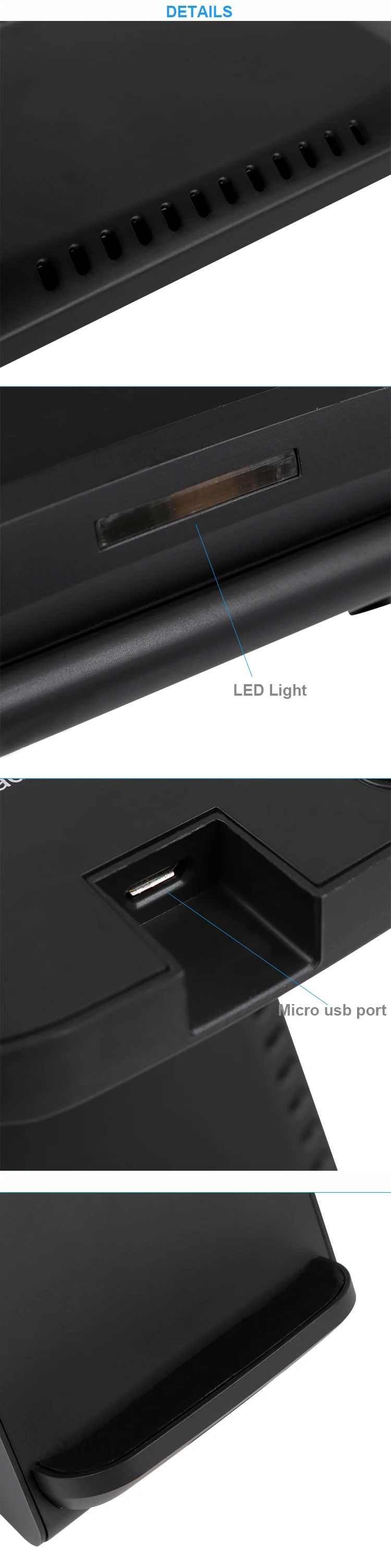 Fast Wireless Charger,Fast Wireless Charging Pad Stand for iPhone X/8/8 Plus For Samsung S9/Note 8/S8/S8 Plus