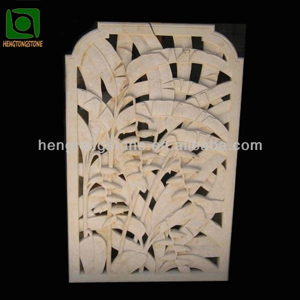 Carved Stone Wall Panel Relief Sculpture