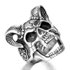 fashion design Punk Skull Jewellery Alternative Engraved Casting Men Stainless Steel Skull Ring