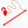Feather Teaser Cat Toy, Interactive Feather Wand Cat Toy Flying Feather Cat Catcher with Extra Long Wand and Small Bell