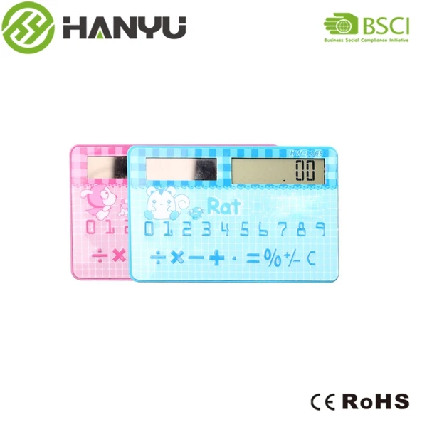 Custom Made Cartoon Credit Card Size Free Hand Calculator
