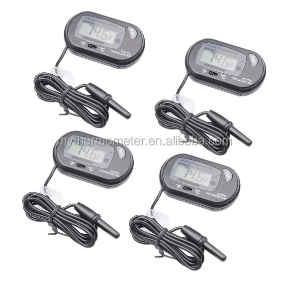 Digital Terrarium Thermometer With Suction Cup And Waterproof Probe