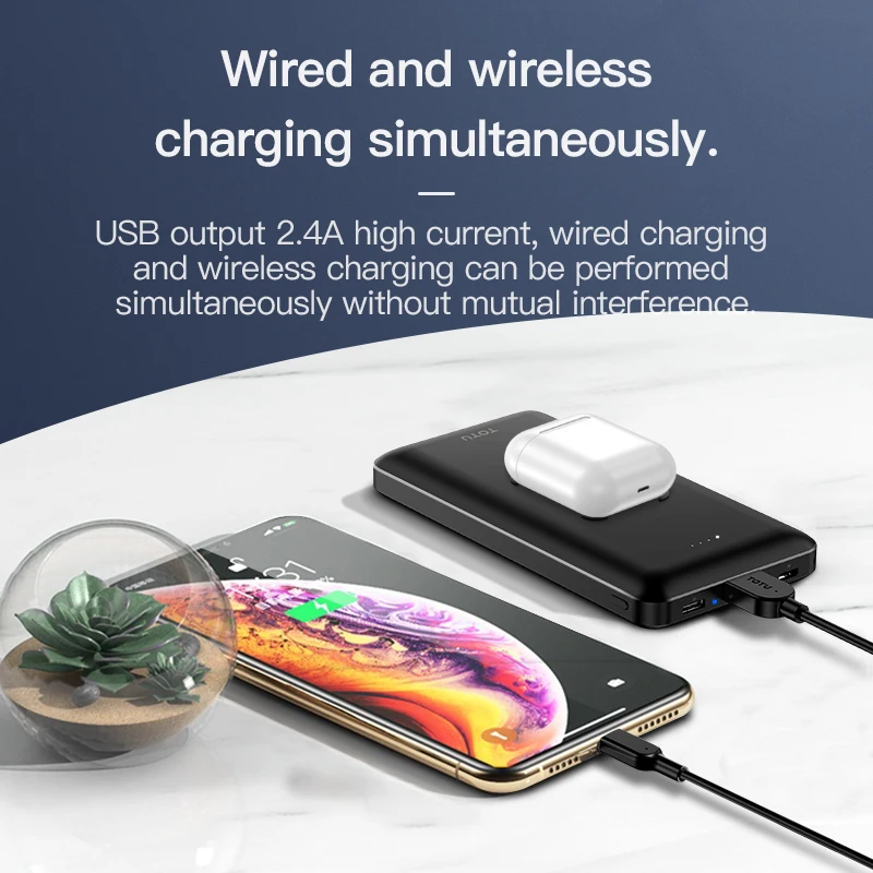 TOTU Power Bank with Wireless Charging New Arrivals 2019