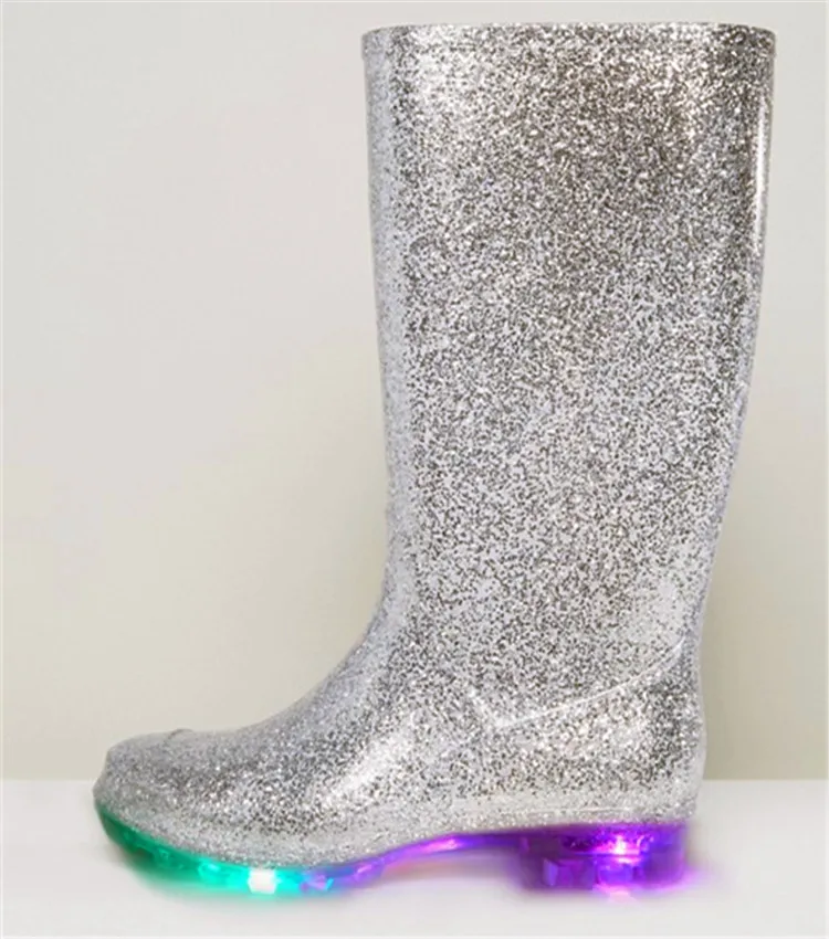 glitter rain boots womens