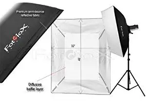 Fotodiox Pro 32x48" Softbox PLUS Grid (Eggcrate) for Studio Strobe/Flash with Soft Diffuser and Dedicated Speedring, for Norman Series 900, LH2000, LH2400, IL2500 Illuminator Strobe Flash Light