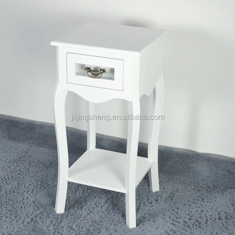 Export Standard Chic White Wooden Single Drawer Bedside Table Nightstand Bed Side Tables With Shelf Buy Meja Samping Tempat Tidur Tempat Tidur Sisi Rak Meja Samping Tempat Tidur Meja Product On Alibaba Com