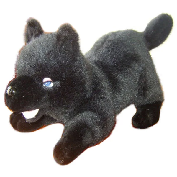 black wolf stuffed toy