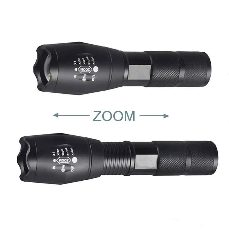 Waterproof Aluminum 18650 T6 Battery 1000 Lumen Tactical Led Flashlight