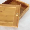 Bamboo box Fruit and Nuts Gift Tray Natural Bamboo Storage Box Snack Organizer Pantry Fruits Basket Serving Tray