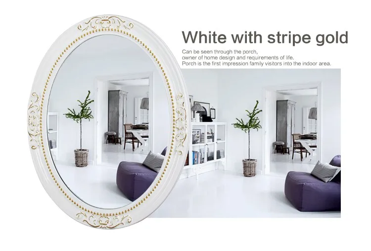 Sri Lanka Wall Mounted Large Oval Mirror Antique Decorative Mirror