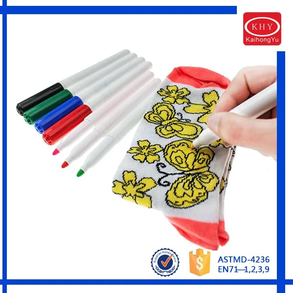 Nontoxic 26colors Textile Permanent Marker Pen Set,Nonwashable Fabric Permanent Maker Pen For