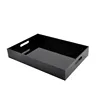 acrylic trays Displaying Goods Custom Made Square Black Acrylic Serving Tray Daily Necessities