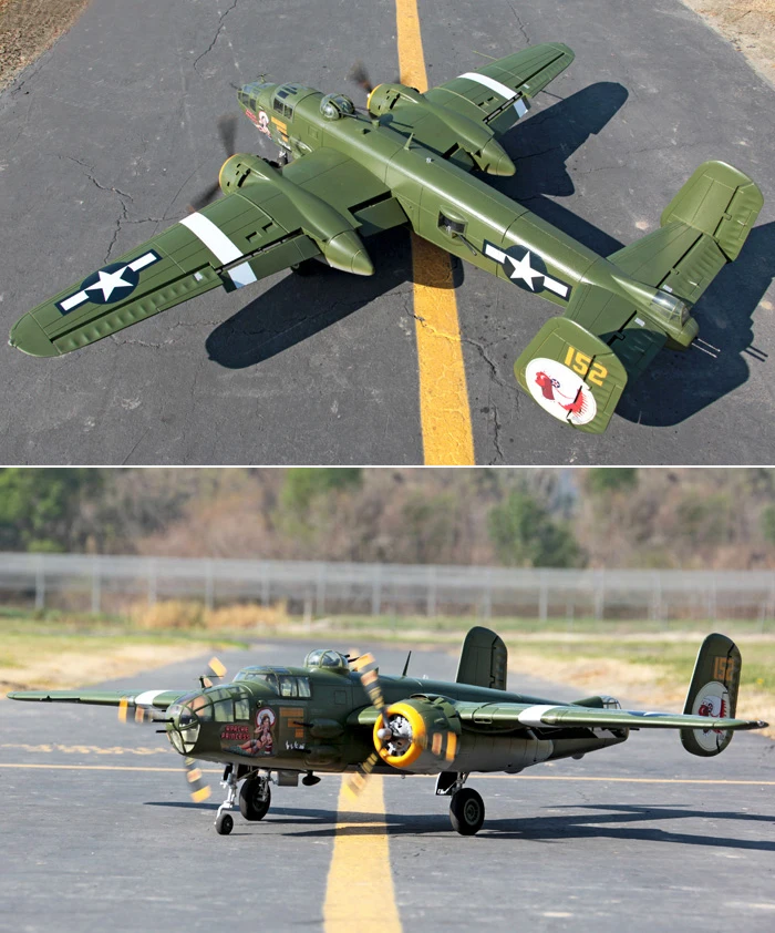 High Quality Electric Rc Warbird Model Airplane Kits B25 Apache