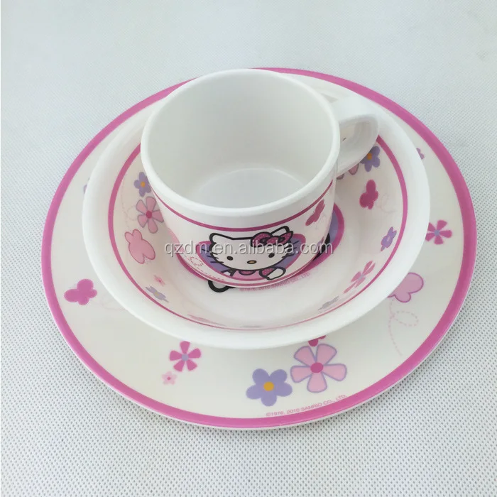 3pcs Melamine Kids dinner set Tableware set