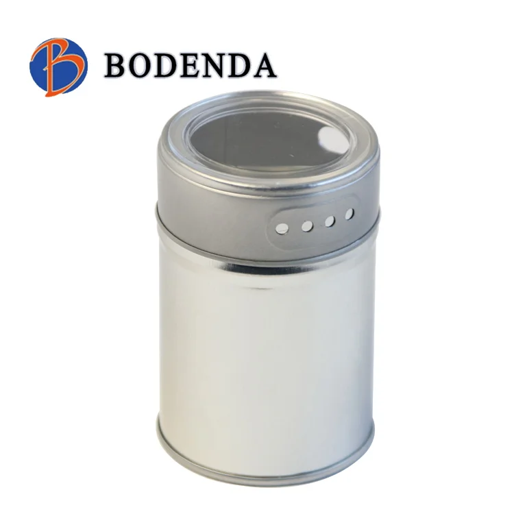 Wholesale  round metal condiment spice  tin container with holes
