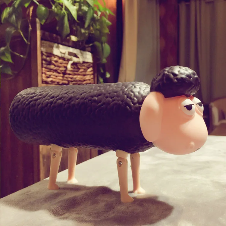 Cartoon Sheep Design Glass Water Bottle with Lids