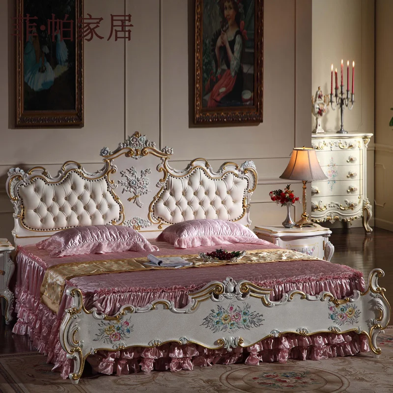 2016 moderno blanco europa matket cama muebles de madera modernos ...