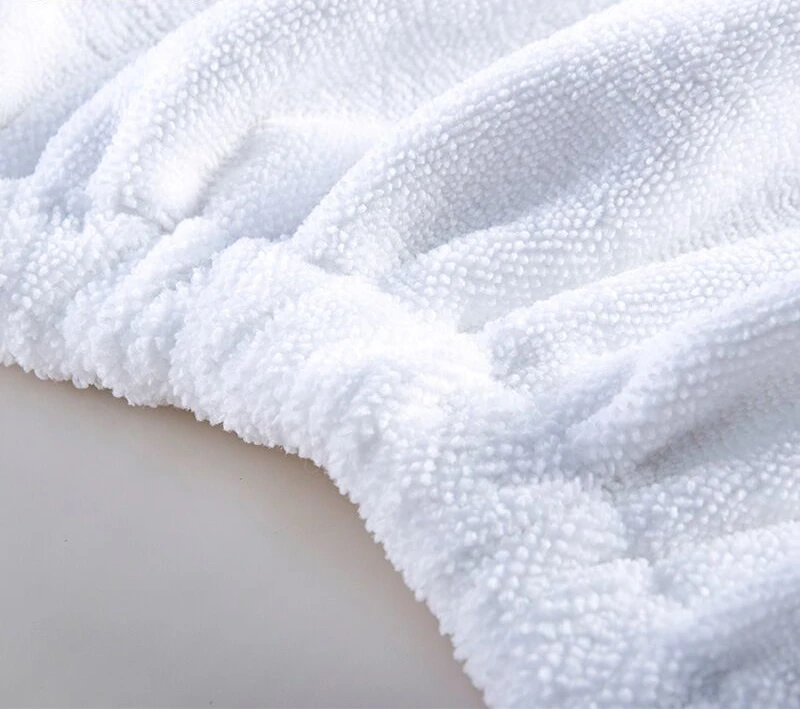 White Microfiber Polyester Fabric 24 Oz Terry Custom Embroidery Logo